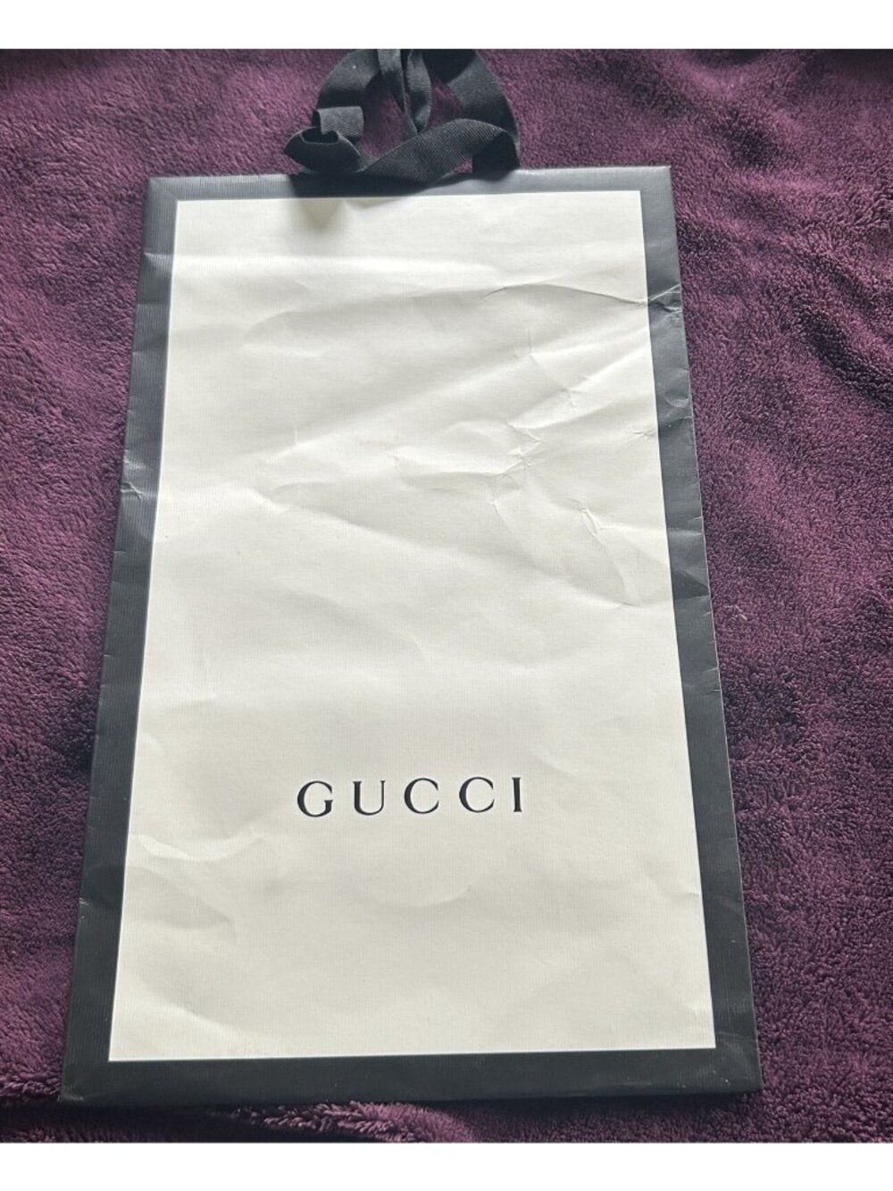 Gucci White Classic Luxury Empty Shopping Gift Bag 15” x 9” x 6”